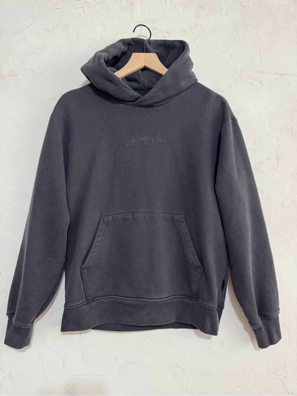 Jordan Washed Black Heavyweight Hoodie Men’s Medium Embroidered Logo
